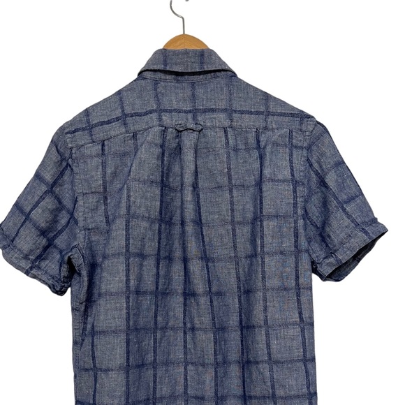 Izod Striped Short Sleeve Pocket Linen Button Down Shirt Men's Sz S - Picture 5 of 8